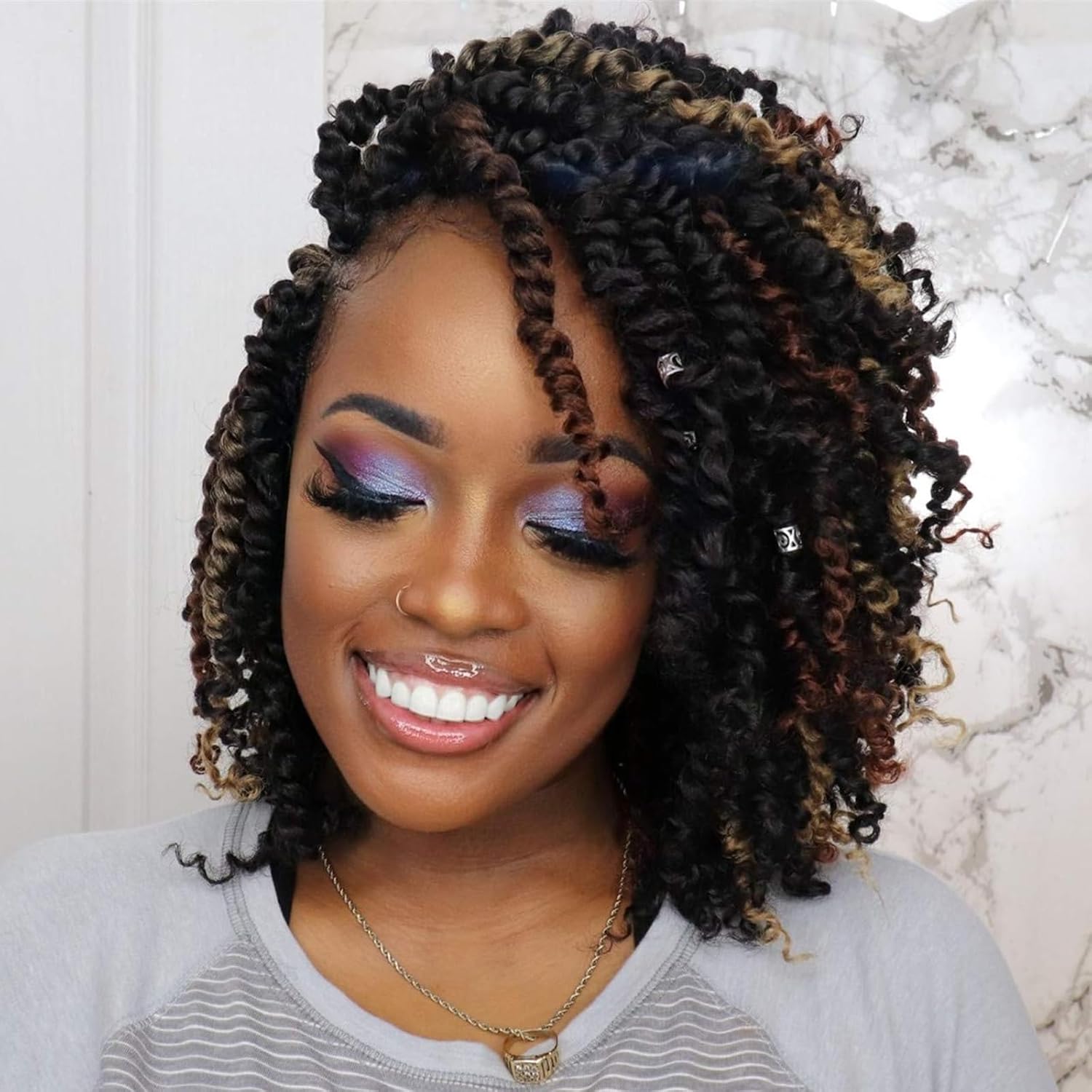 ToyoTress Tiana Passion Twist Hair, Special Passion Twist Crochet Hair Extension...