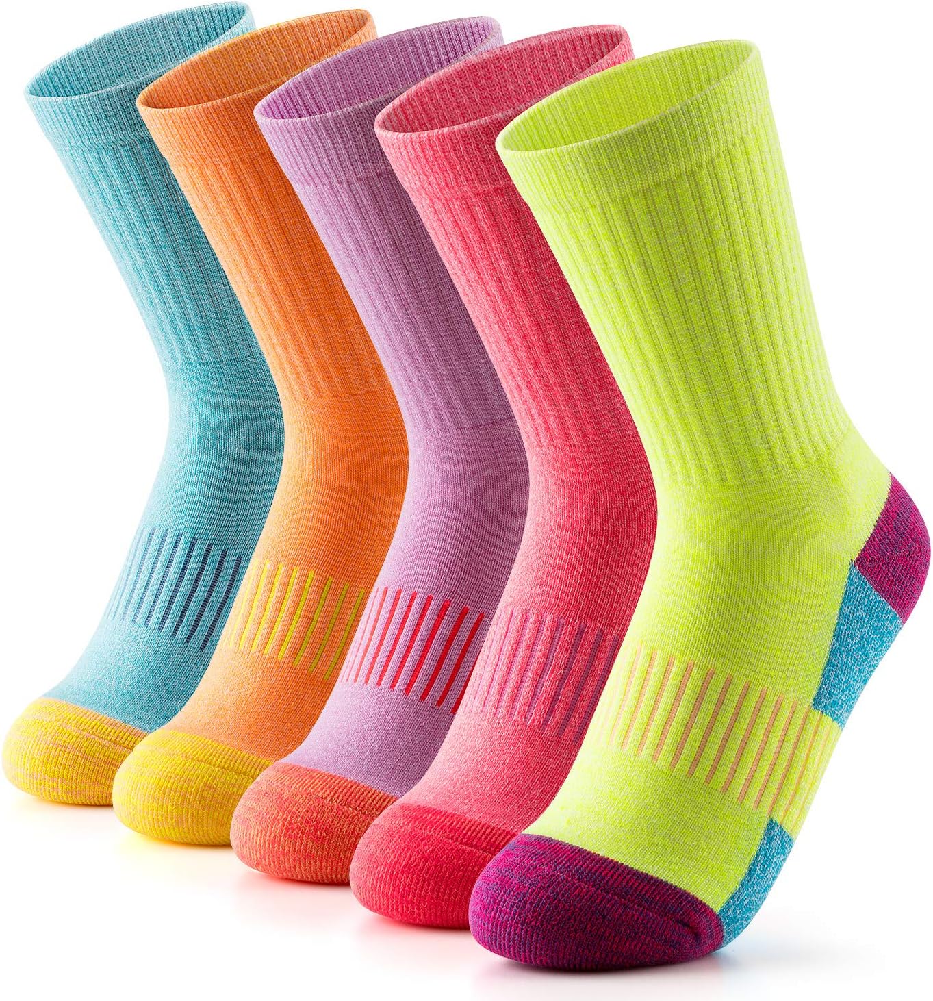 Gonii Women Socks Hiking Running Thick Cushion Athletic Crew Socks 5-Pair 9-12 5...