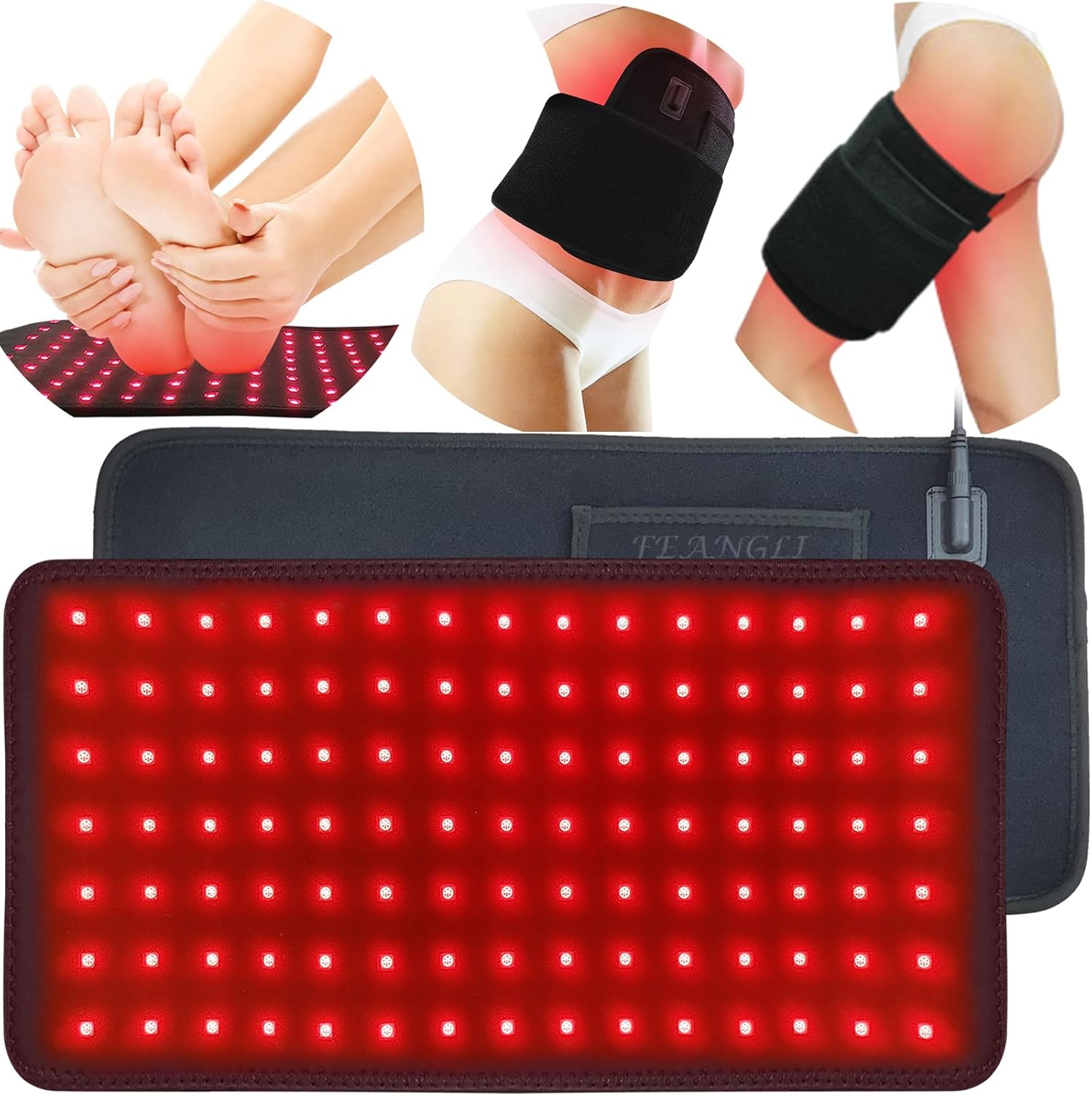 Red Light Therapy Infrared Light Therapy Pad Wearable Wrap Heating Pad for Body...