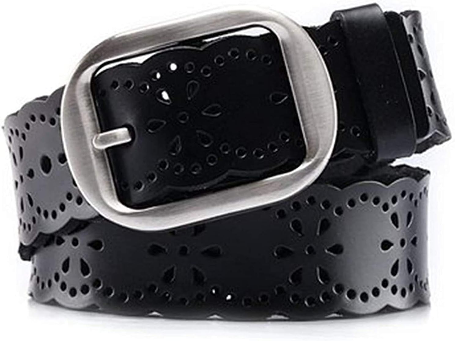 JASGOOD Women's Belt, Special Hollow Flower Leather Belt, Innovative Wide Belt f...