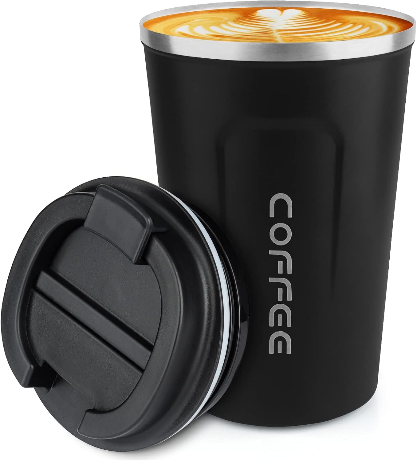 12 oz Stainless Steel Vacuum Insulated Tumbler - Coffee Travel Mug Spill Proof w...