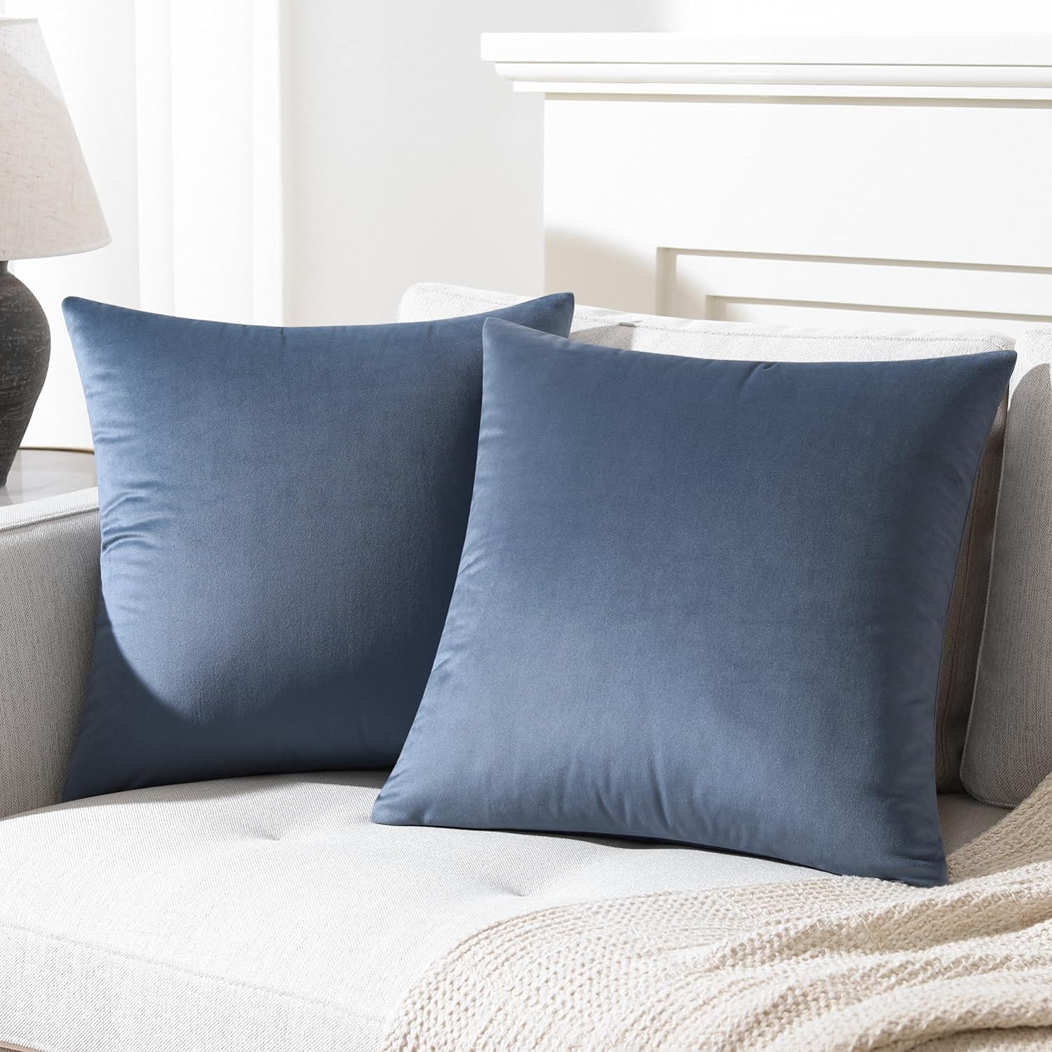 Mixhug Set, Special Velvet Square Decorative Throw Pillow Covers, Innovative Pil...