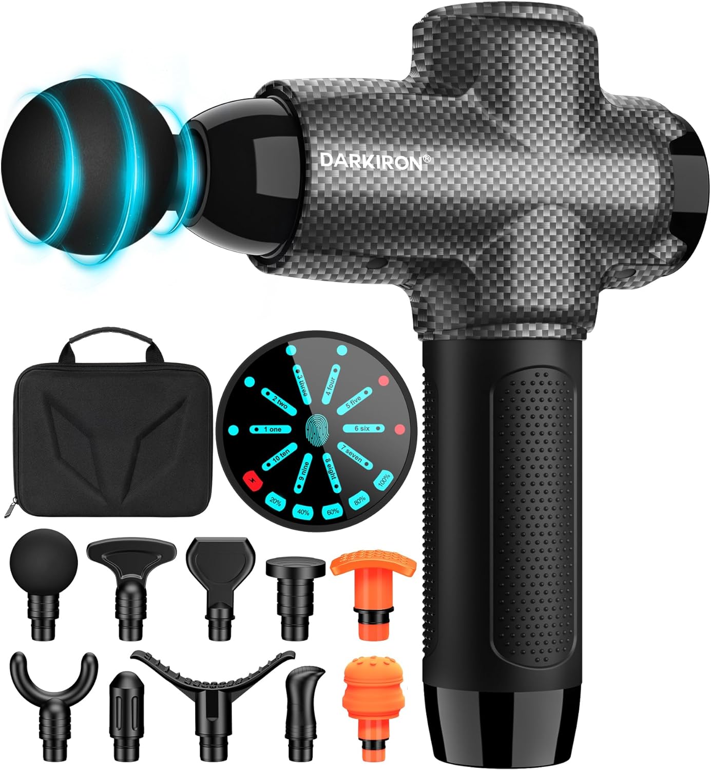 10-Speed Percussion Muscle Massage Gun Deep Tissue for Athletes - with 15 Massag...