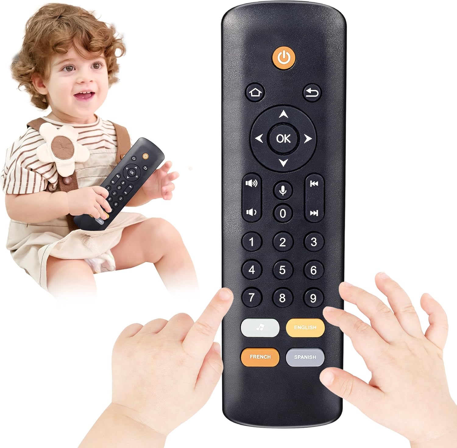 Baby TV Remote Toy, Special Realistic Play Remote Toy with Lights and Sounds, In...