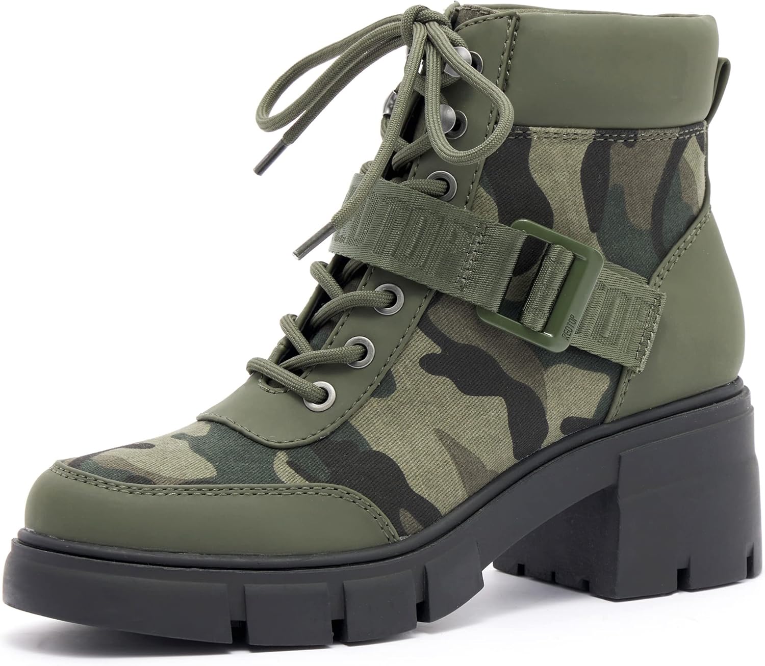 REDTOP Women's Combat Boots, Special Chunky Lug Sole Ankle Boots, Innovative Lac...