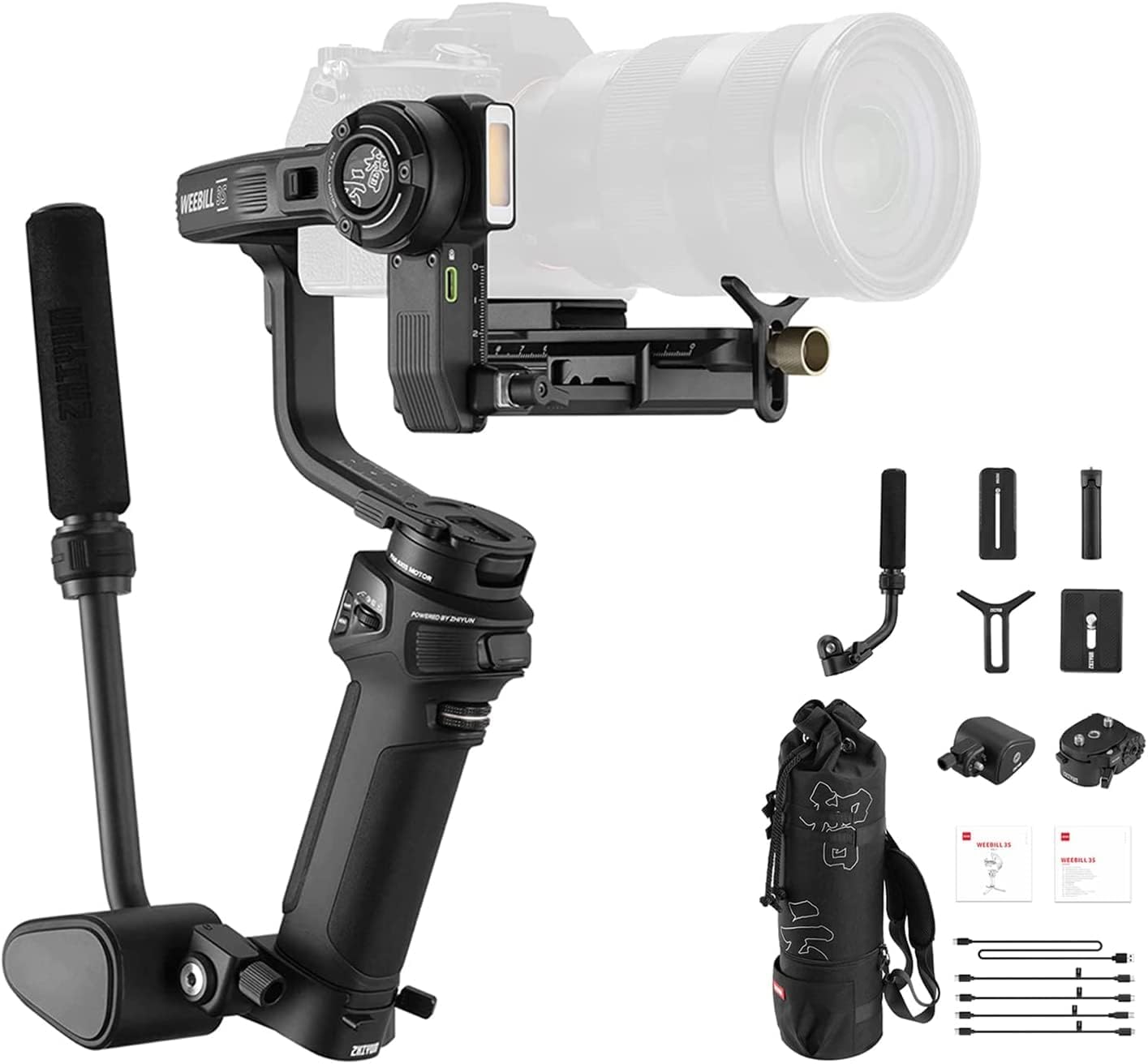 Zhiyun Weebill 3S Combo 3-Axis Gimbal Stabilizer for DSLR and Mirrorless Camera...