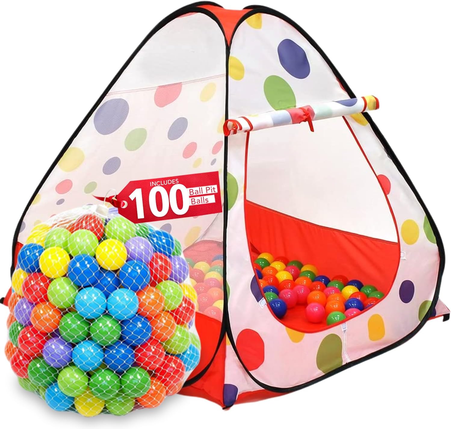 Kiddey Kids Ball Pit Play Tent, Special Play Tent with 100 Ball Pit Balls Includ...