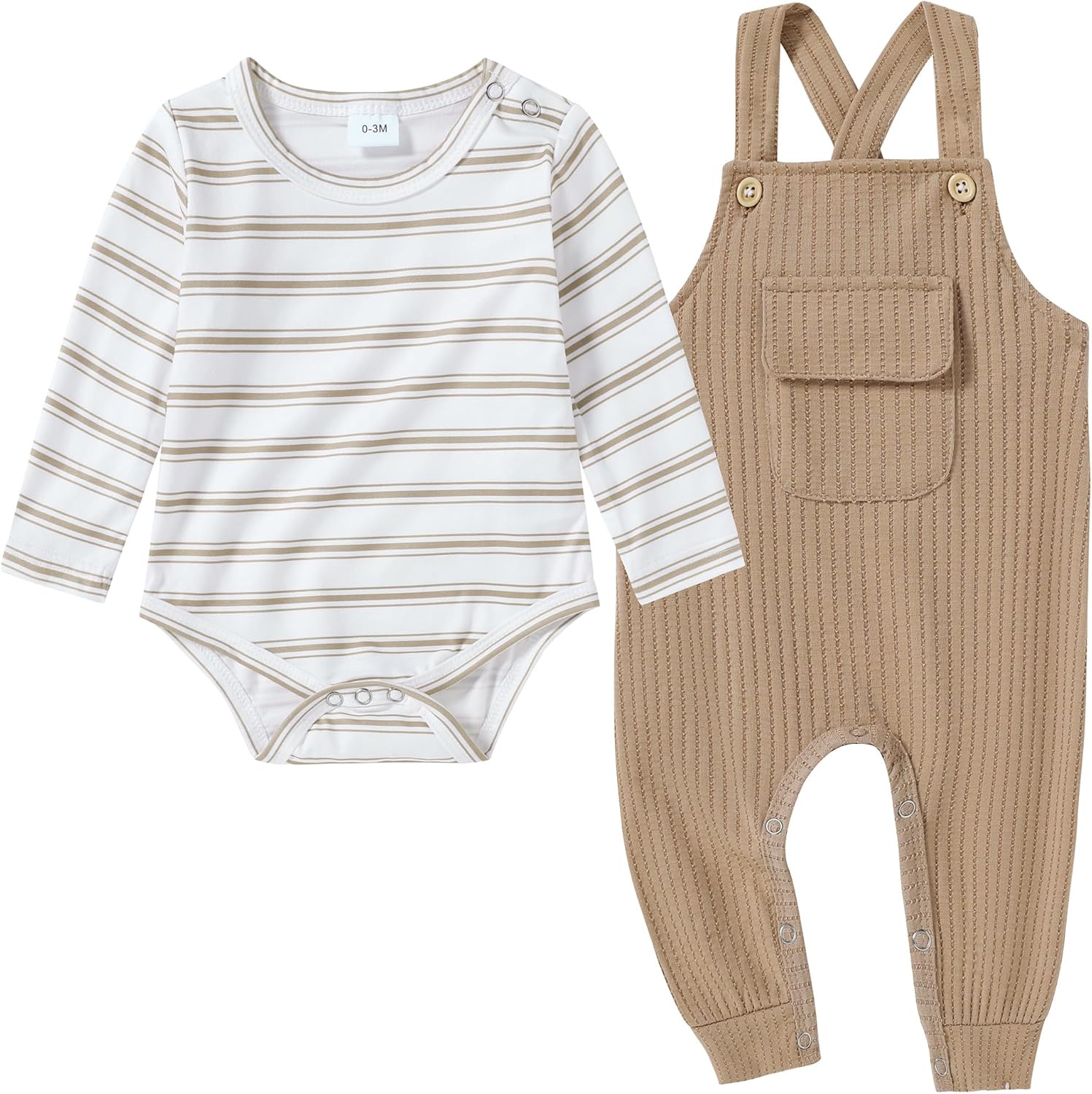 CARETOO Newborn Baby Boy Clothes Infant Boy Romper Fall Winter Outfits Bodysuit...