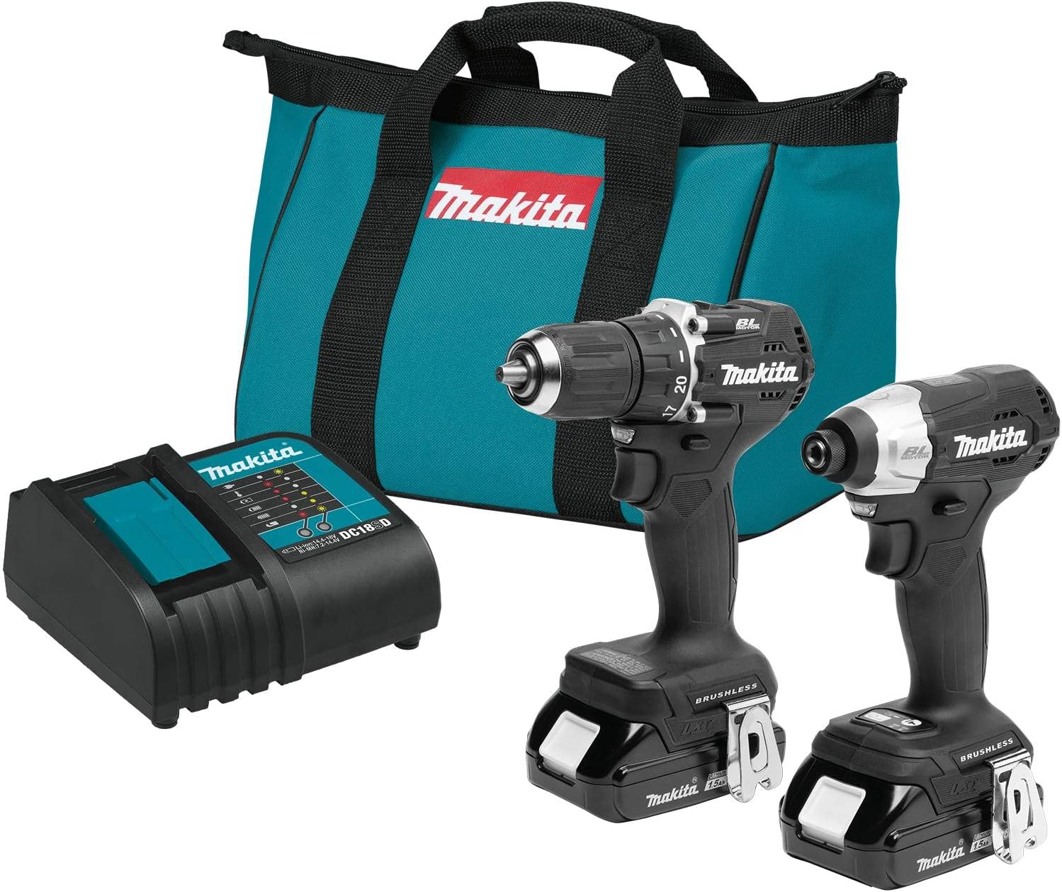 Makita CX203SYB 18V LXT® Lithium-Ion Sub-Compact Brushless Cordless 2-Pc. Combo...