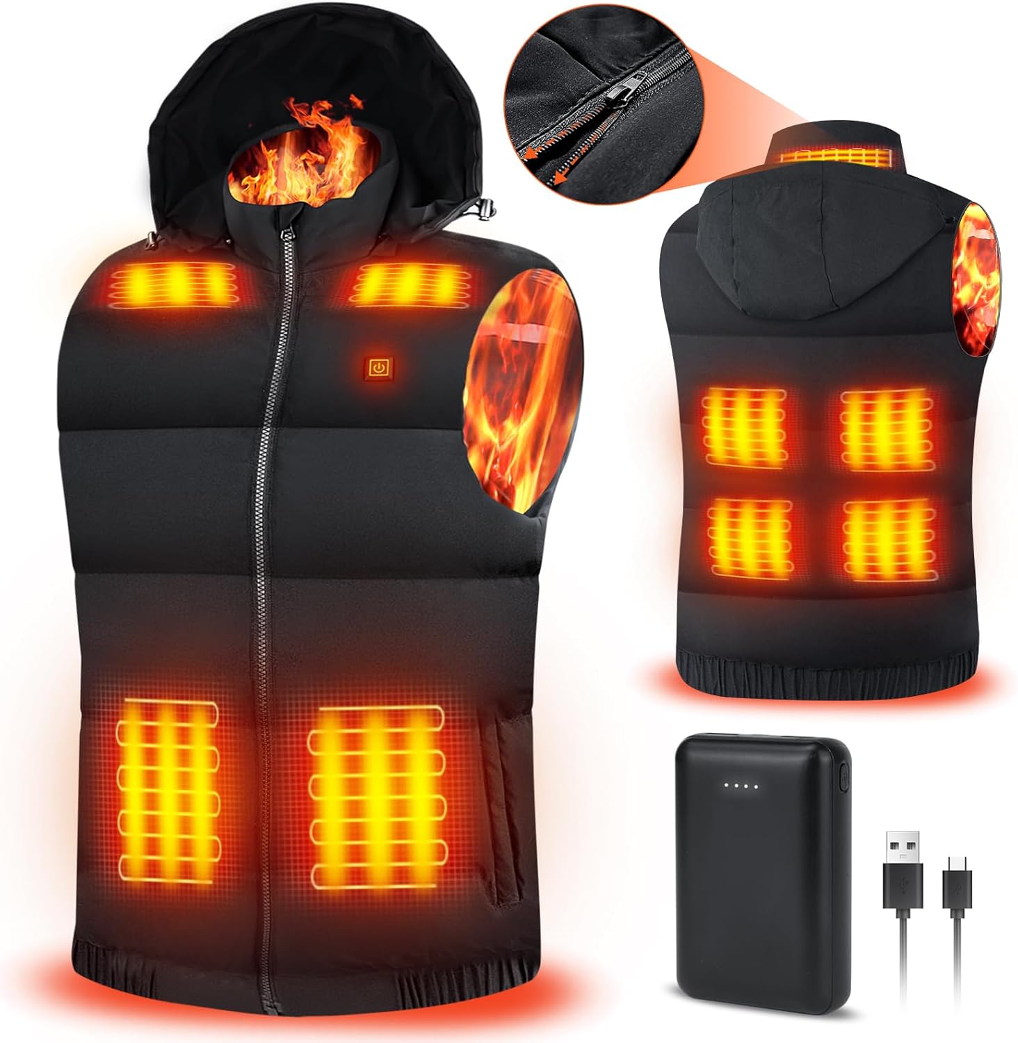 Rrtizan Heated Vest for Men Women,Lightweight Heating Vest with Battery Pack for...