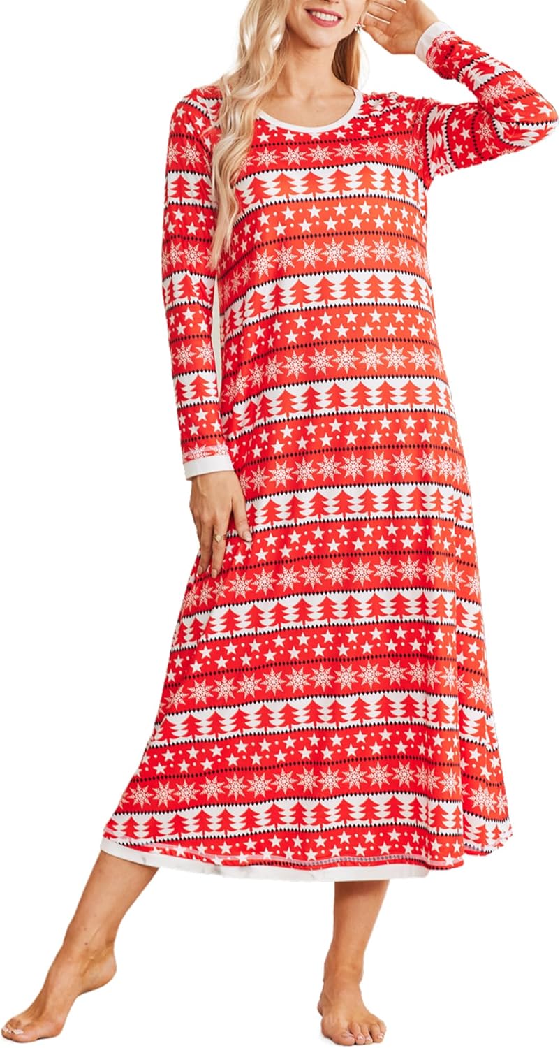 Ekouaer Nightgown, Special Women Long Sleeve Sleepwear, Innovative Full Length L...