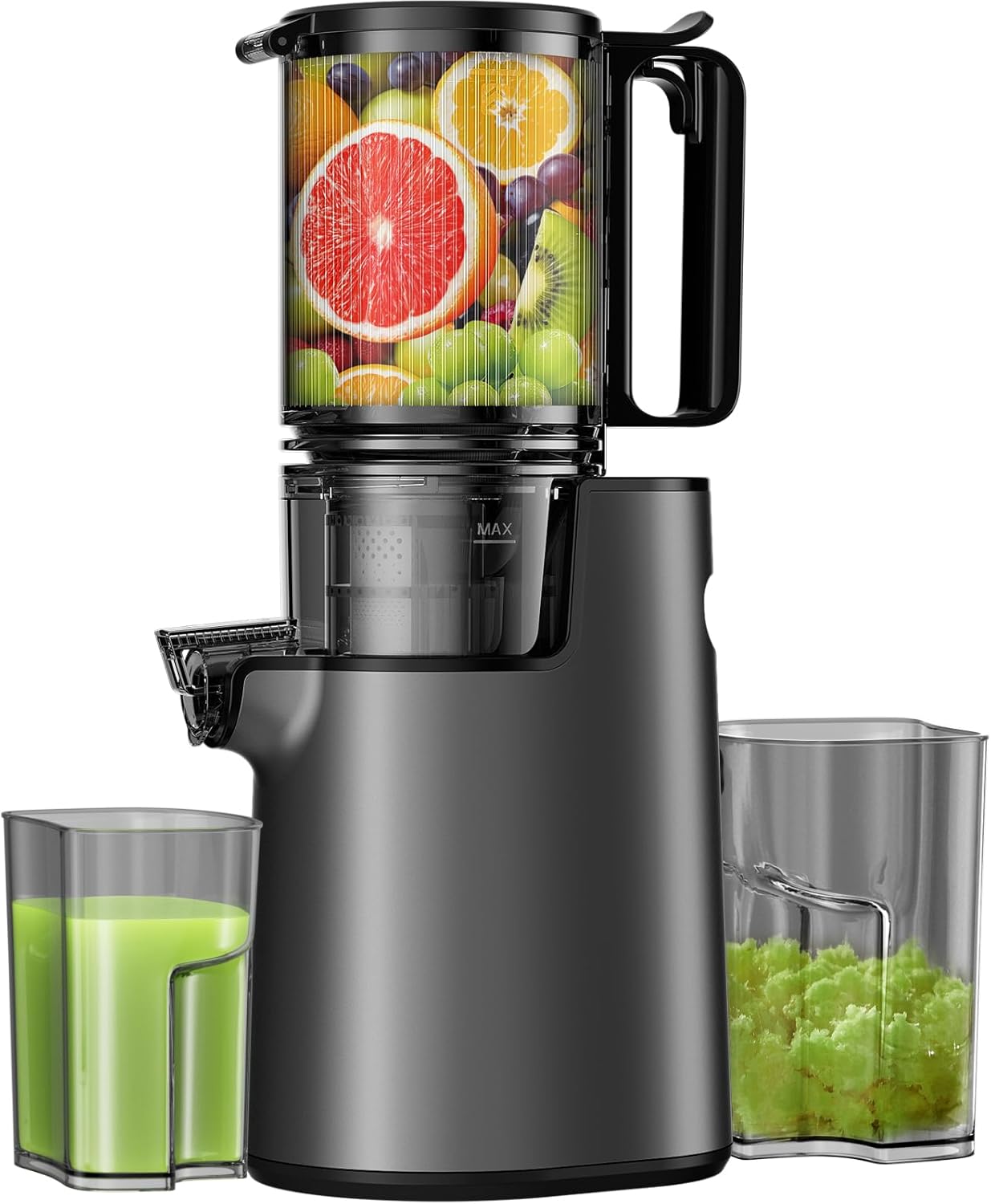 LQZ Cold Press Juicer,Slow Masticating Juicer Machines,350W Juice Extractor Mach...