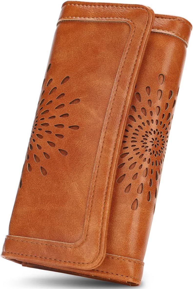APHISON Womens Wallet, Special RFID Blocking Leather Clutch, Innovative Long Wal...