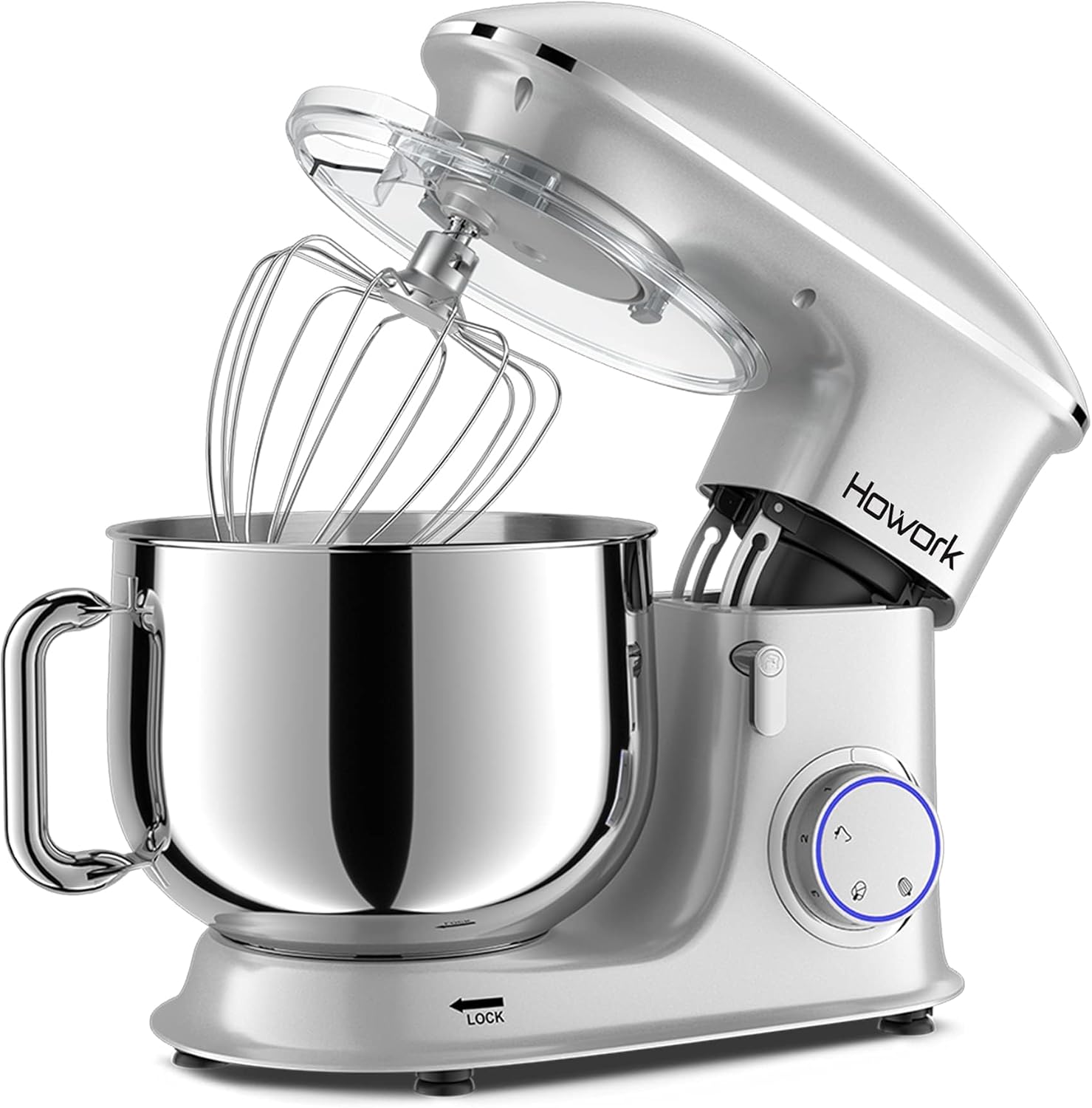 HOWORK 8.5QT Stand Mixer, 660W 6+P Speed Tilt-Head, Electric Kitchen Mixer With...
