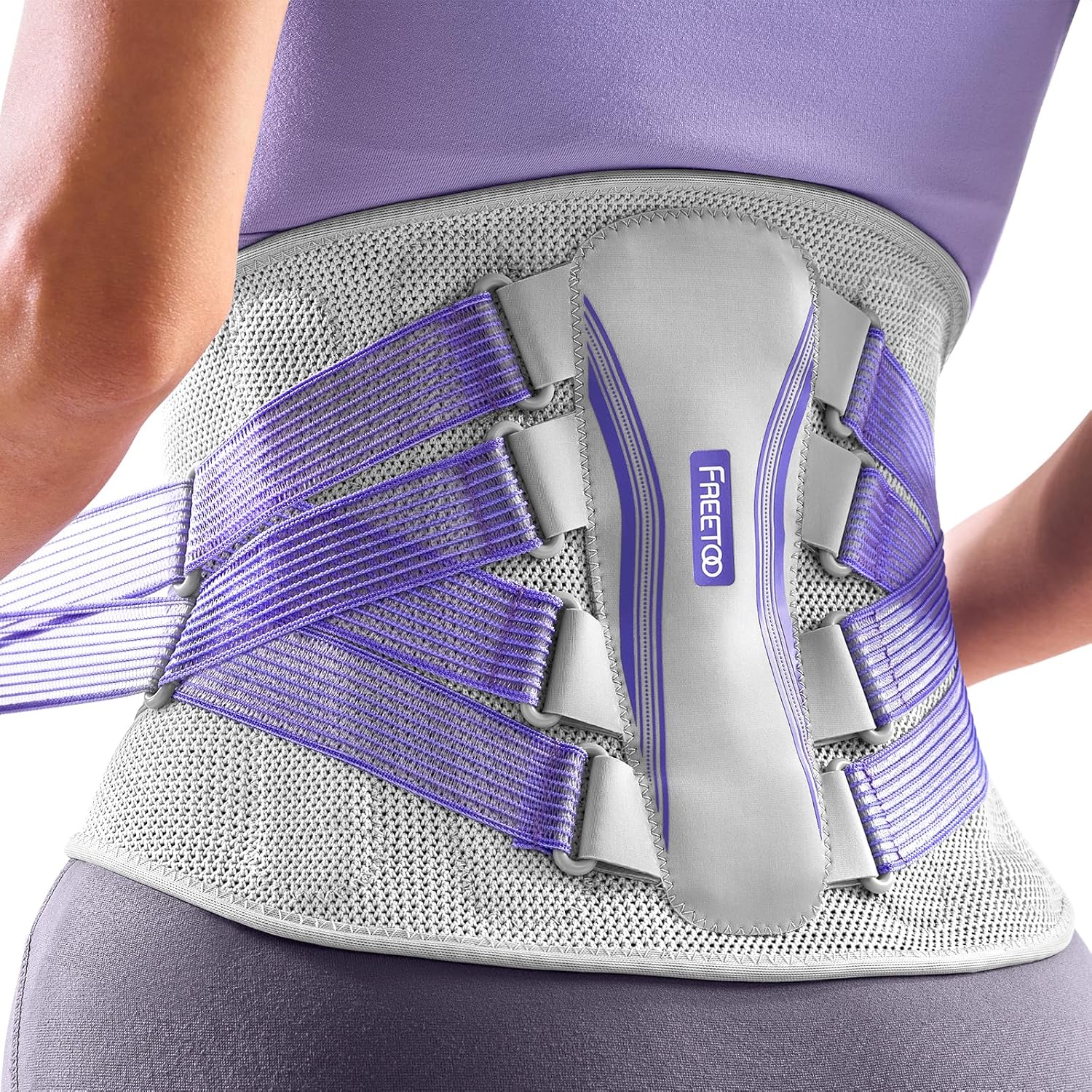 FREETOO Back Brace for Lower Back Pain Women with Bionic Support System, Adjusta...
