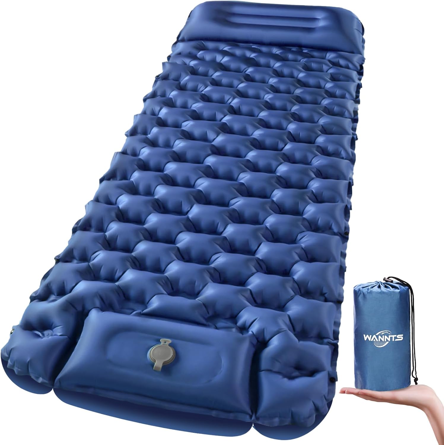 WANNTS Sleeping Pad, Ultralight Inflatable Sleeping Pad for Camping, Built-in Pu...