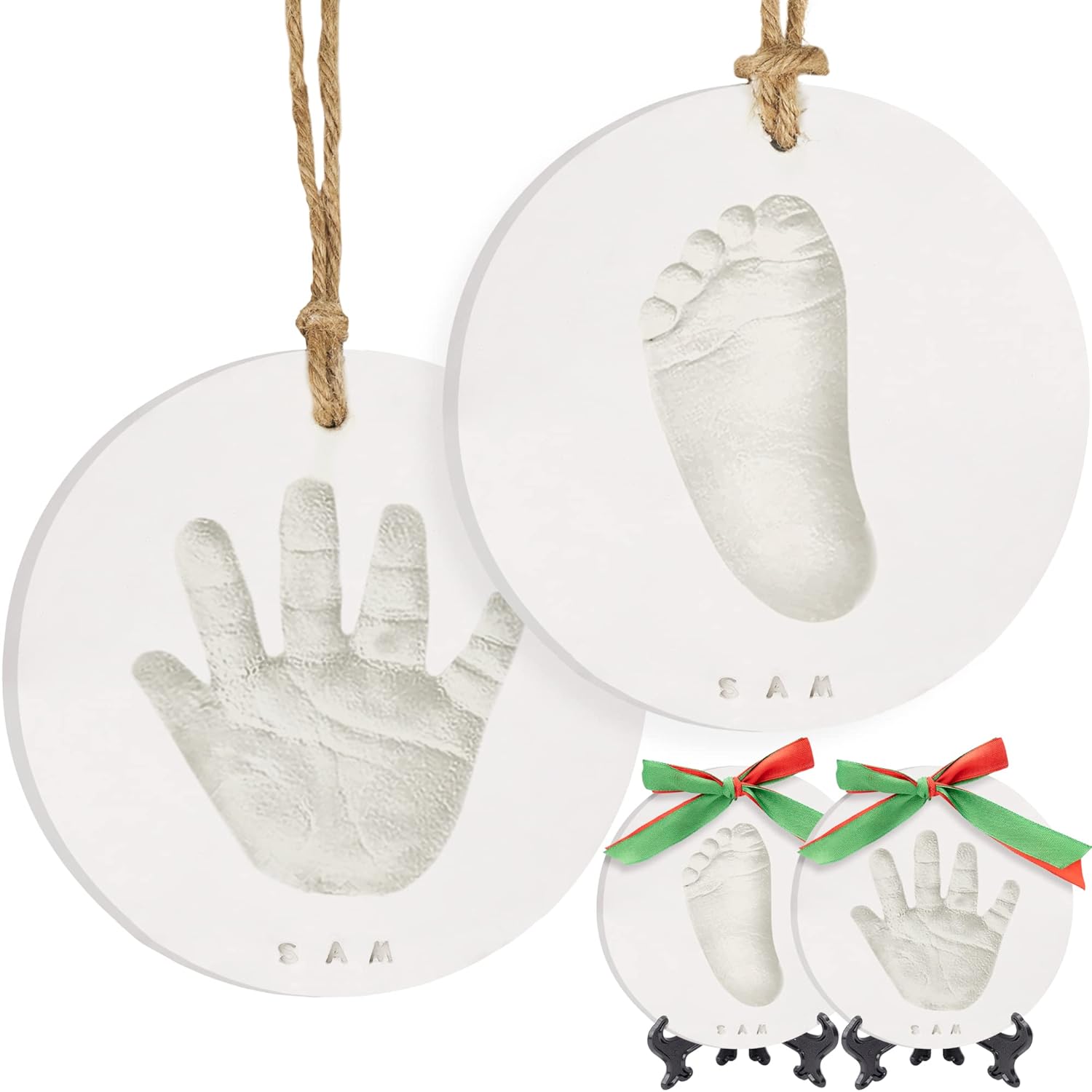 Baby Hand and Footprint Kit, Personalized Baby Foot Printing Kit for Newborn, Sp...