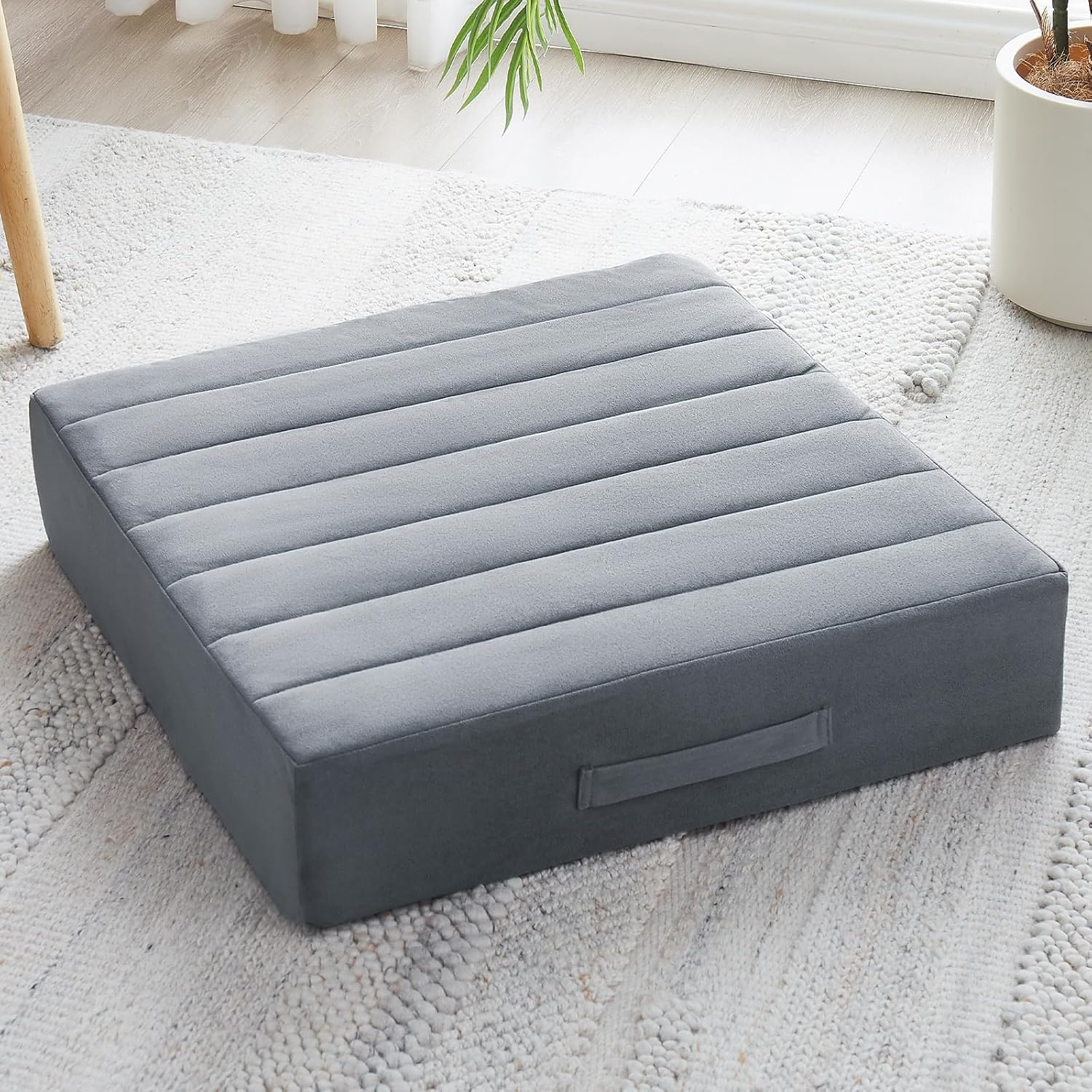 JKMAX 22 inches Floor Pillow for Adults, Special Large Meditation Cushion with T...