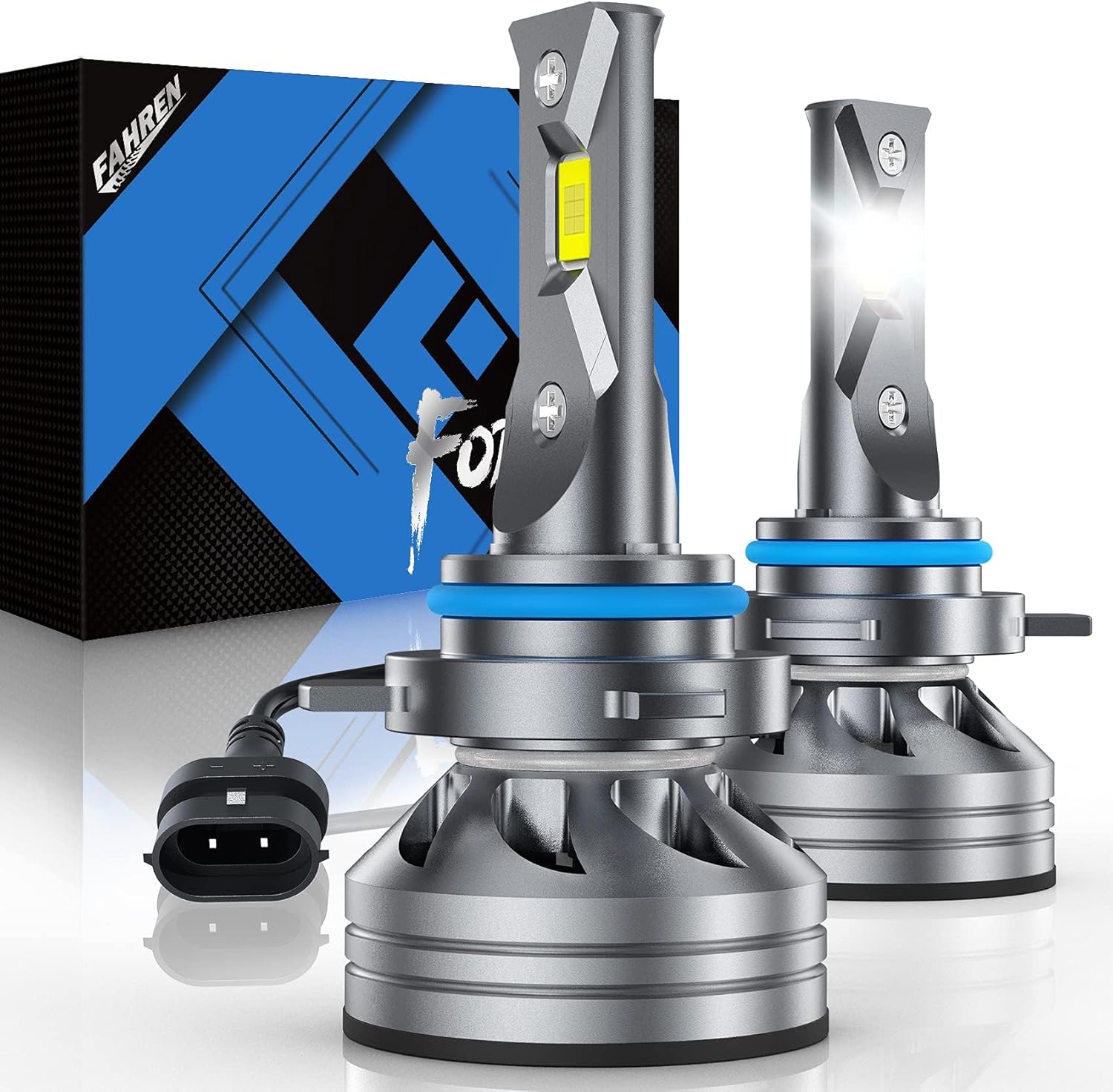 FAHREN 9012 Driving Bulbs, 26000LM 6500K Driving Lights with Fan, Plug & Play HI...