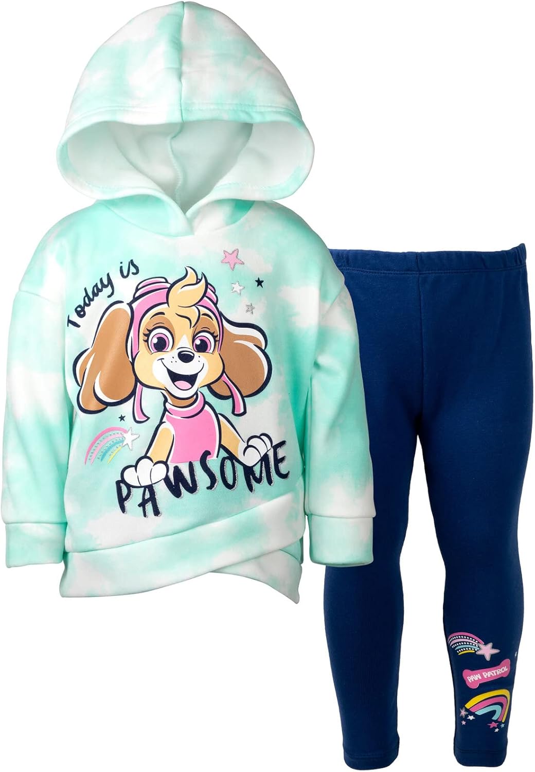 Paw Patrol Everest Skye, Special Pullover Crossover Fleece Hoodie and Leggings O...