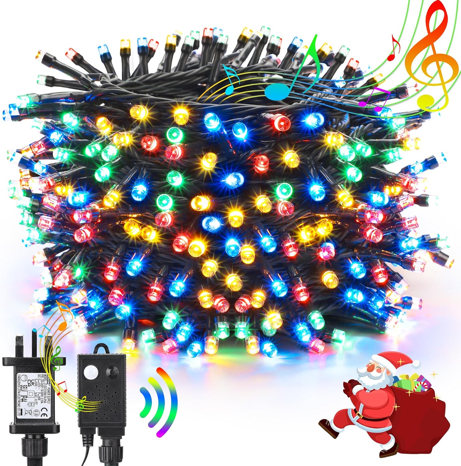 NEXVIN Christmas Tree Lights Outdoor, 25M 200 LED Plug in Christmas Fairy Lights...