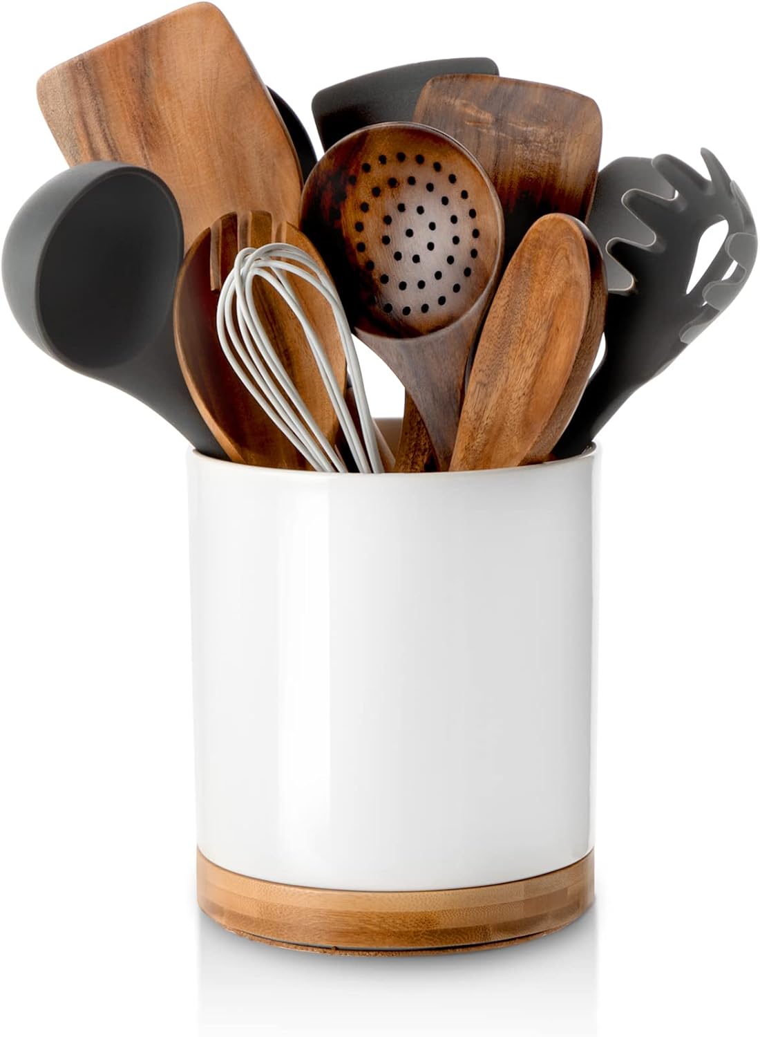 Nucookery 360° Rotating Utensil Holder, Special Utensil Crock for 7.2" Large Cap...