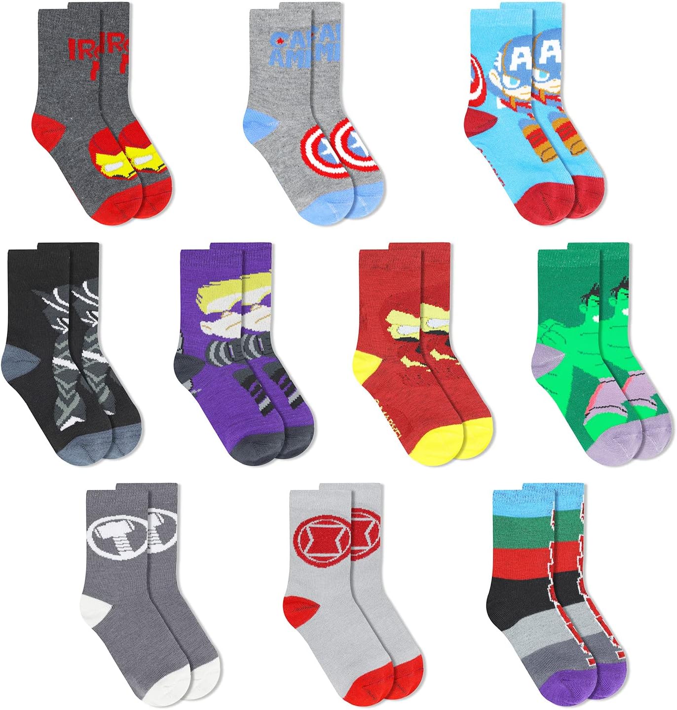 Marvel Legends Superhero Boys Socks, Special Toddler Socks, Unique Socks for Boy...