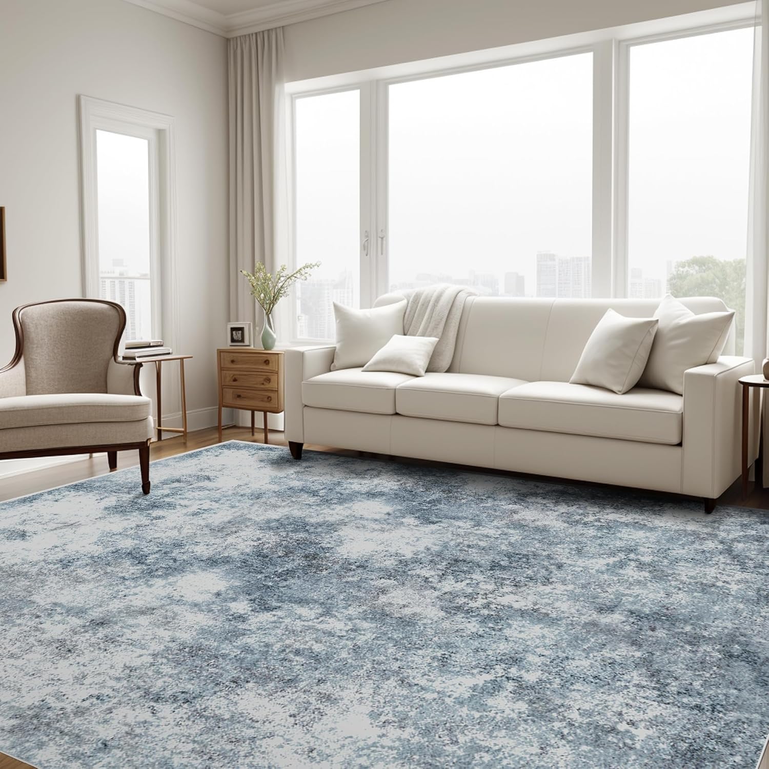 Large Area Rug for Living Room, Special Modern Abstract Area Rug, Innovative Lar...