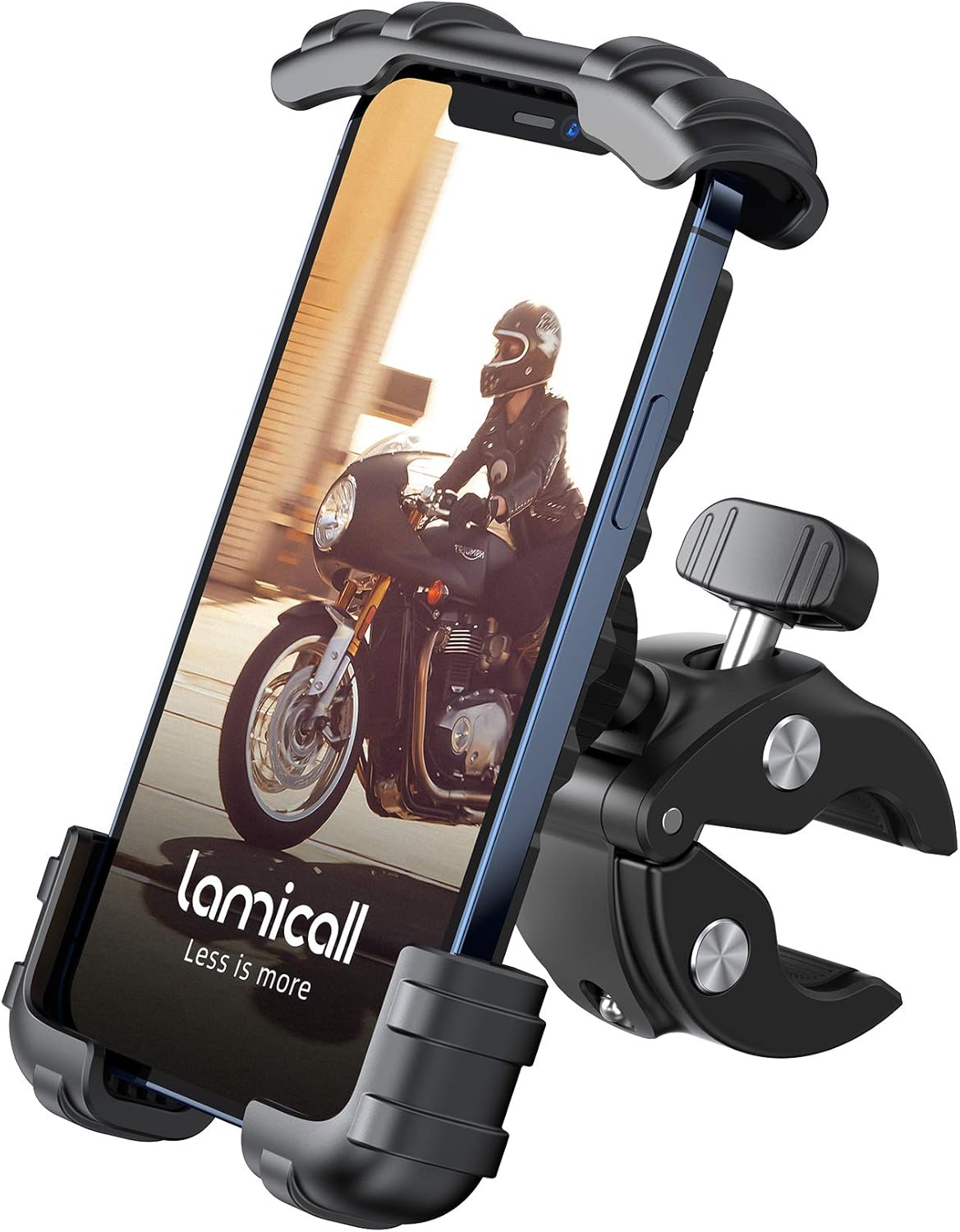 Lamicall Bike Phone Holder Mount - Motorcycle Handlebar Phone Mount Clamp, One H...
