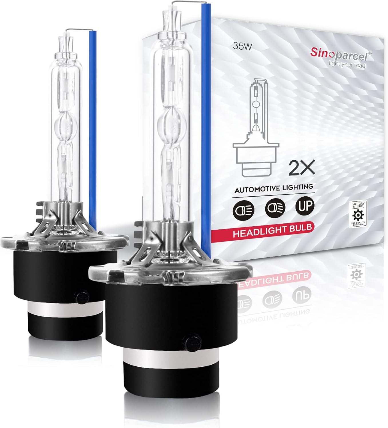 Sinoparcel D2S Xenon HID Headlight Bulbs - 8000K 35W High Low Beam 66240 85122UB...