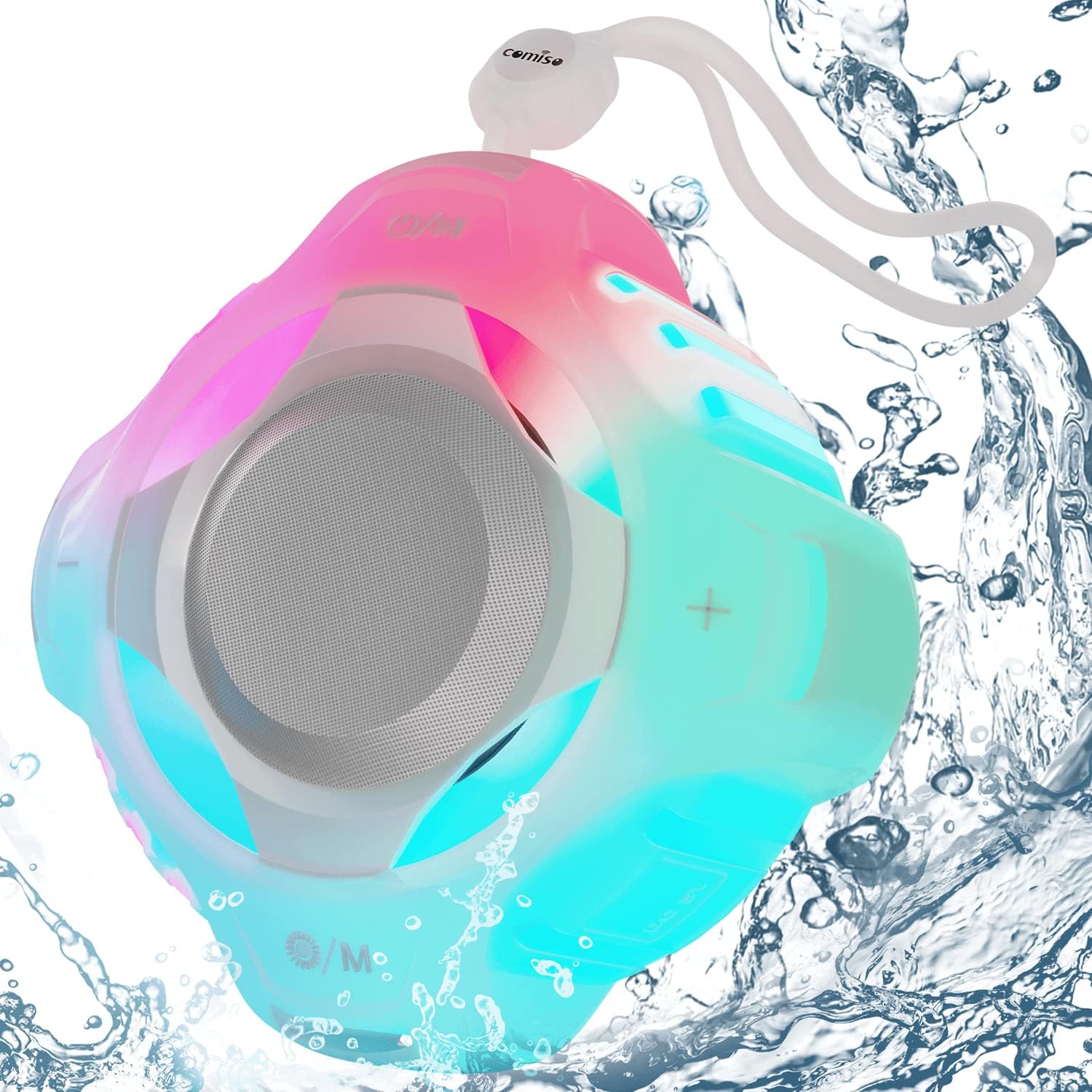 comiso Shower Bluetooth Speaker, Special Waterproof Bluetooth Speakers IPX7, Uni...