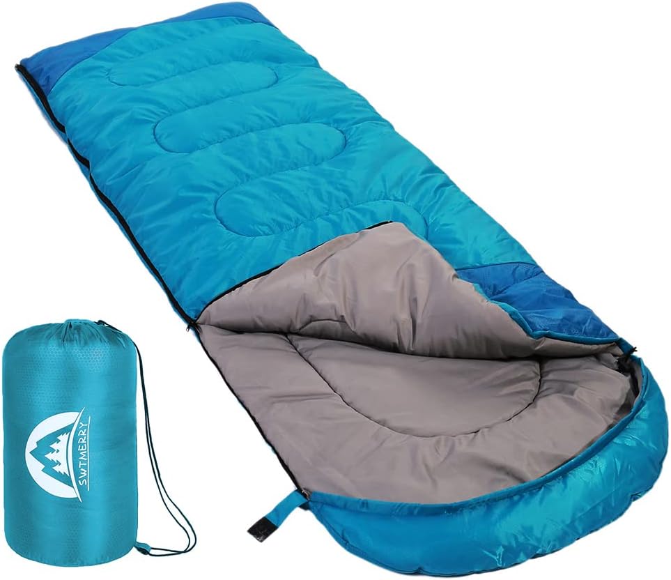 SWTMERRY Sleeping Bag 3 Seasons (Summer, Spring, Fall) Warm & Cool Weather - Lig...
