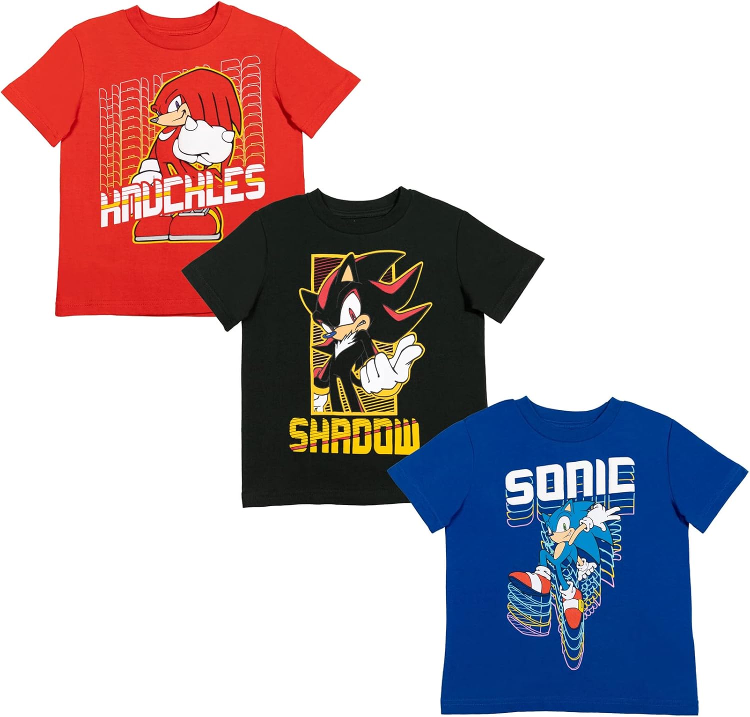 SEGA Tails Sonic The Hedgehog, Unique Graphic T-Shirts, Special 3 Pack T-Shirts...