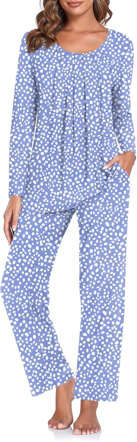 TAOHUADAO Women's Pajamas, Special Fall Pajamas Set with Pockets, Soft Women's S...