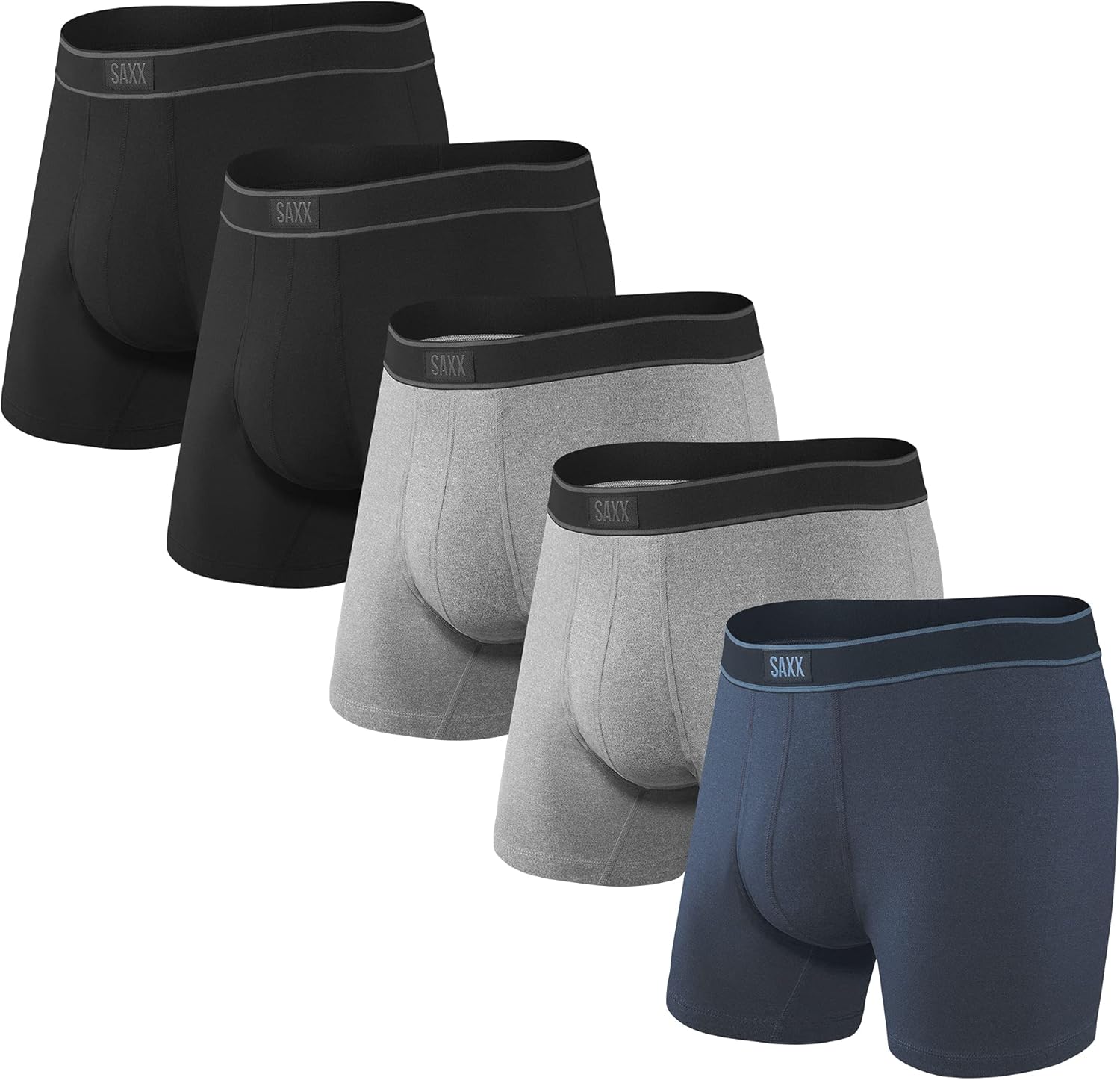 SAXX Underwear Co. - Men's Daytripper Boxer Brief Fly 5Pk With Built-In Pouch Su...