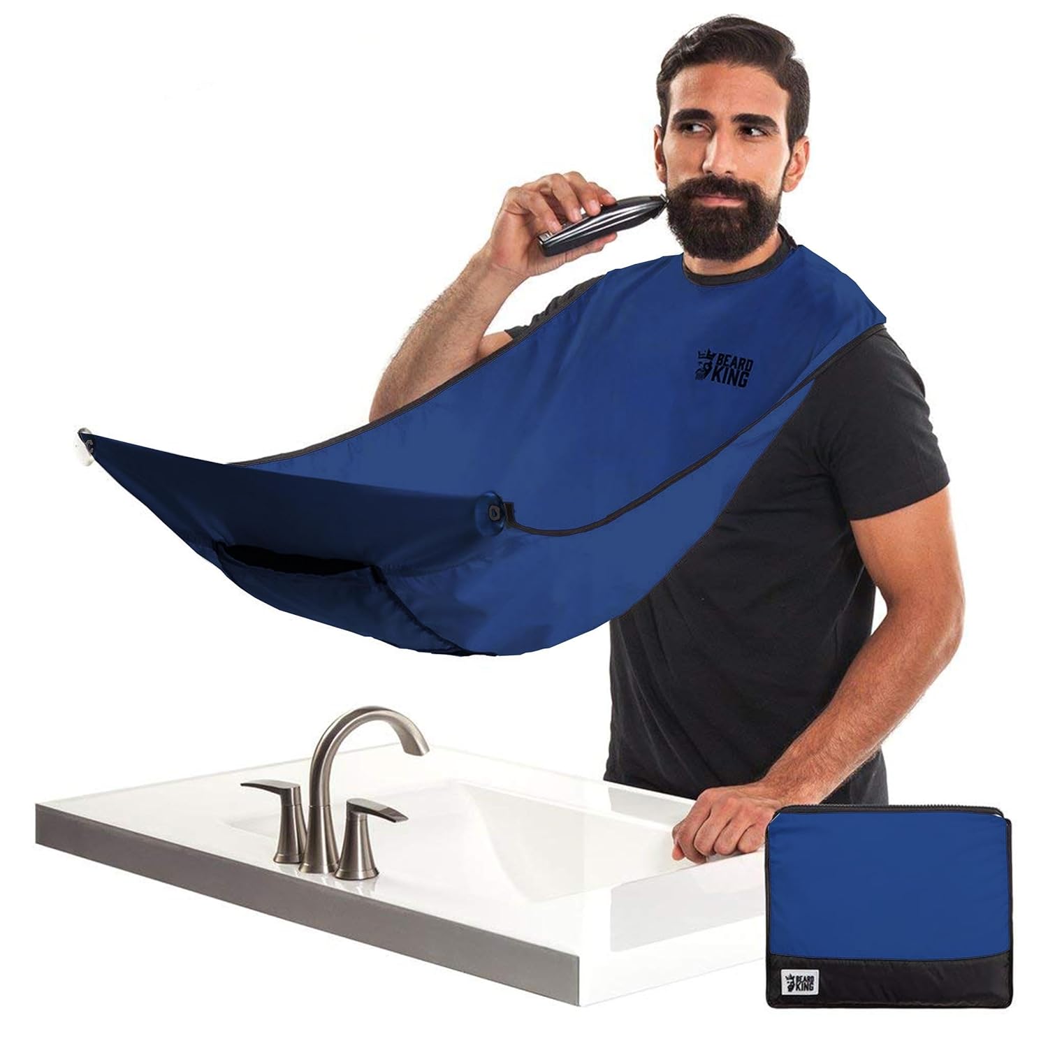 Beard King Beard Bib Apron, Special Shaving Set for Dad, Innovative Men's Hair C...