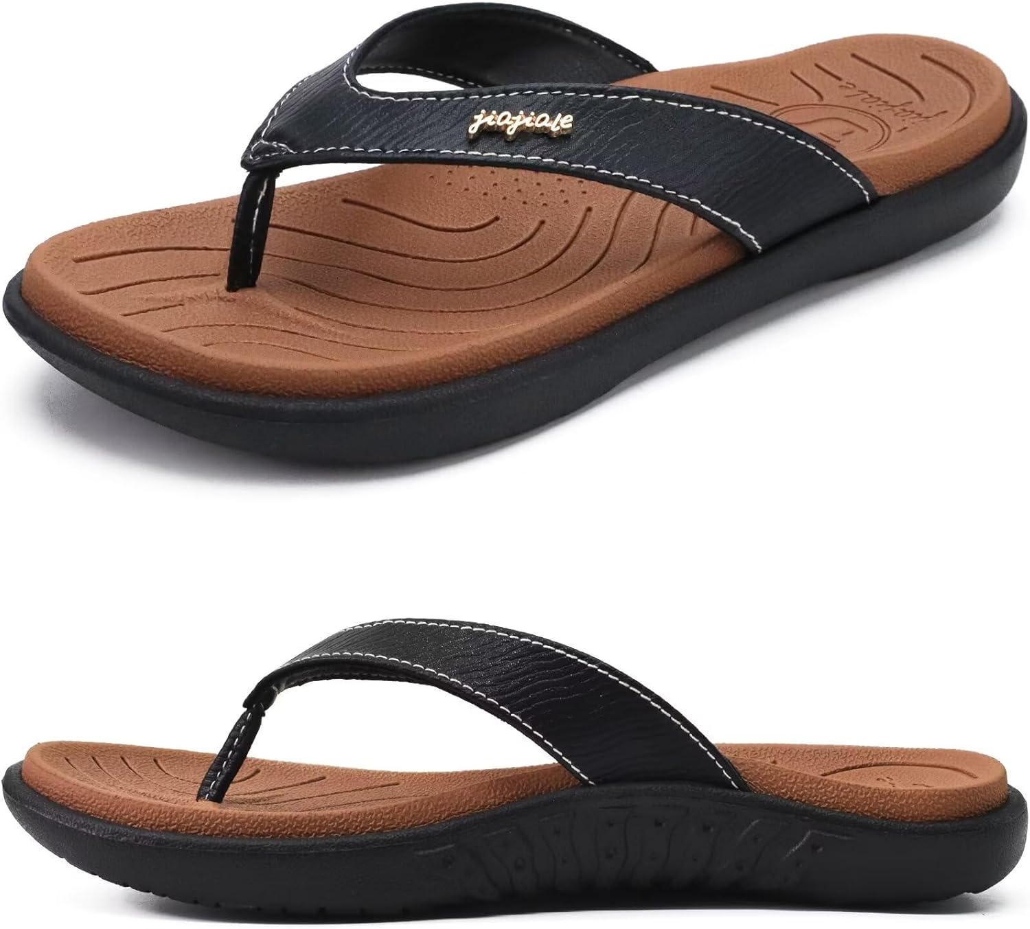 jiajiale Womens Fashion Orthotic Flip Flops, Special Ladies Slip On Lightweight...