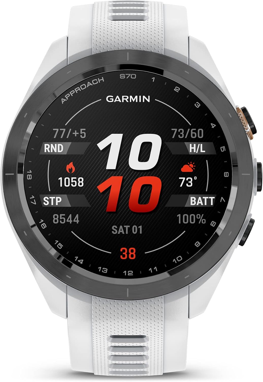 Garmin Approach S70, 42mm, Premium GPS Golf Watch, White 42 MM White