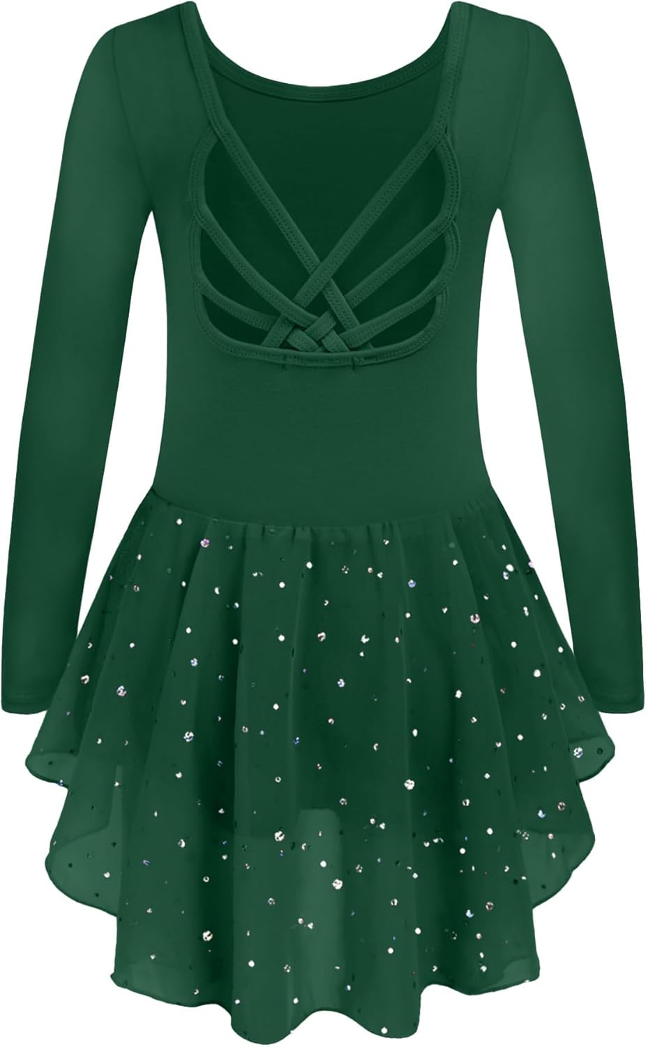 Arshiner Girls Ballet Leotards, Special Long Sleeve Dance Outfit with Shiny Skir...