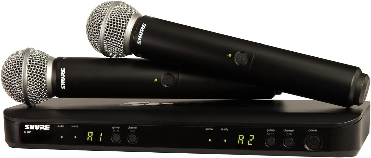 Shure BLX288/SM58, High-Quality Wireless Microphone System, Special Microphone W...