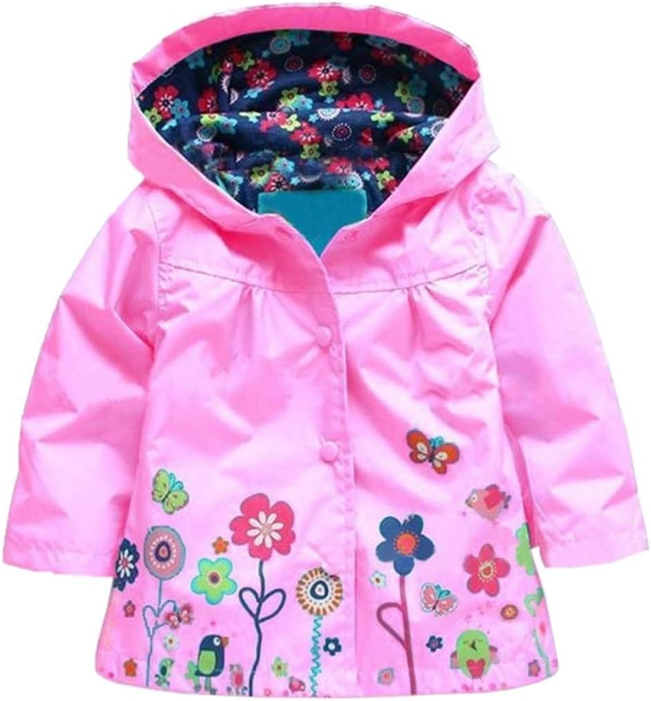 Arshiner Girl Baby Kid Waterproof Hooded Coat Jacket Outwear Raincoat Hoodies Pi...