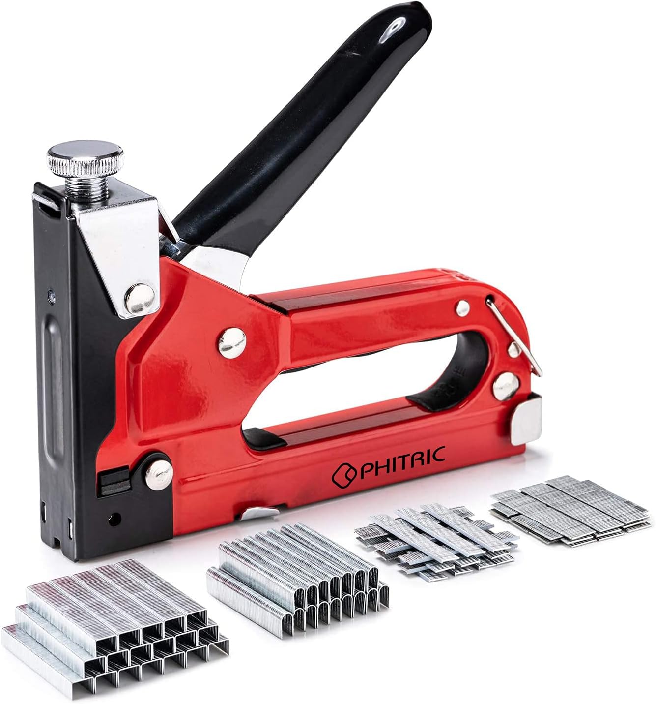 Upholstery Staple Gun Heavy Duty, PHITRIC 4 in 1 Stapler Gun with 6000 Staples,...