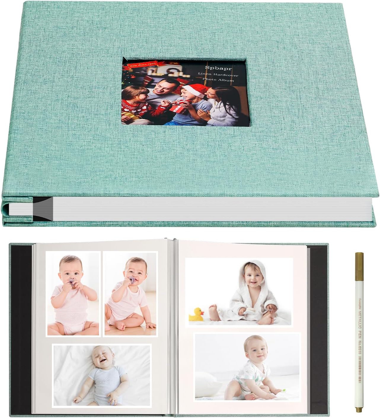 Spbapr Large Photo Album Self Adhesive 3x5 4x6 5x7 8x10 Pictures Magnetic Scrapb...