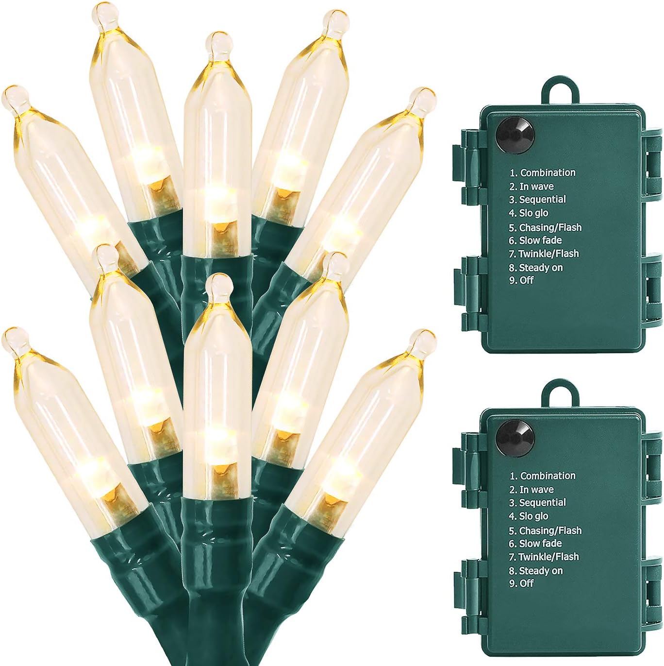 Outdoor String Lights, Special Christmas Lights with 50 LED Battery Operated Str...