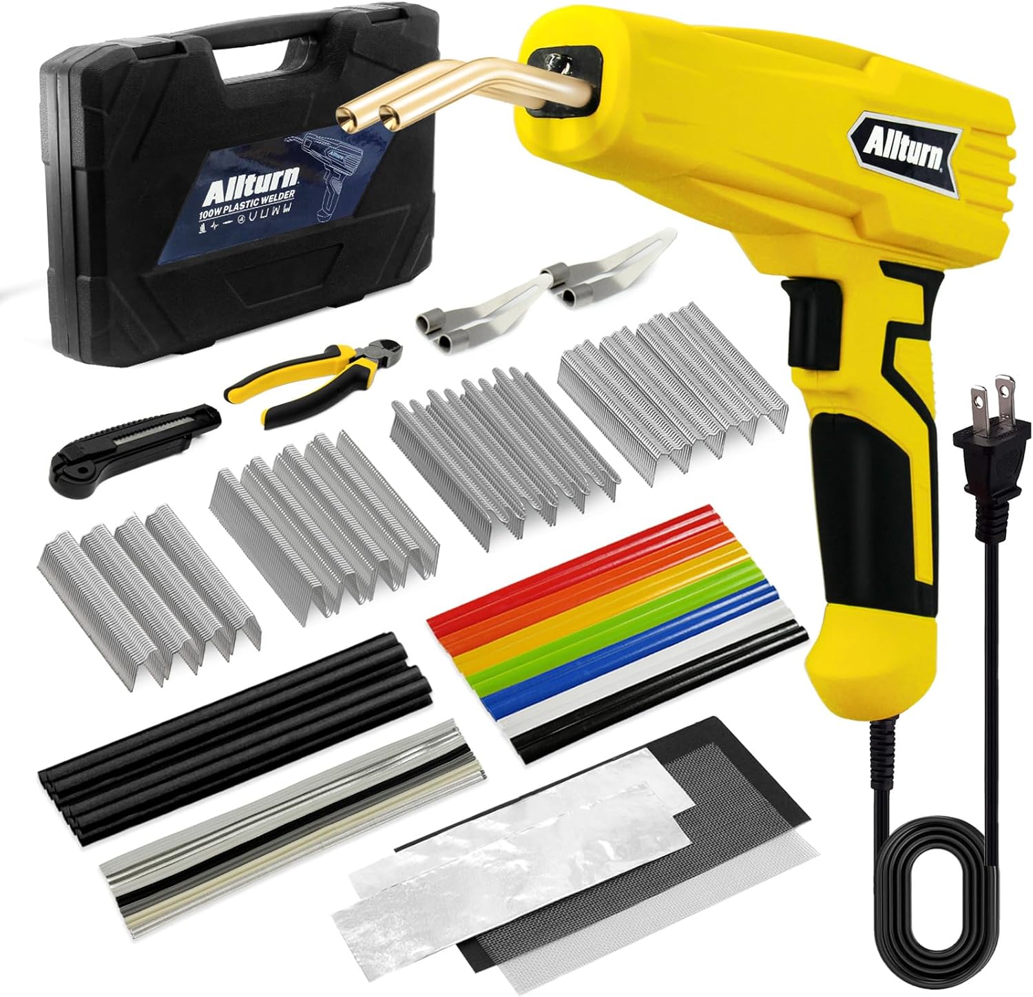 Allturn Upgraded Plastic Welder,Plastic Welding Kit 2 in 1,Hot Stapler Kit,Hot S...