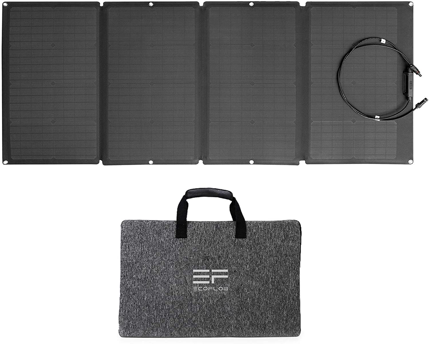 EF ECOFLOW 160W Portable Solar Panel for Power Station, Foldable Solar Charger C...