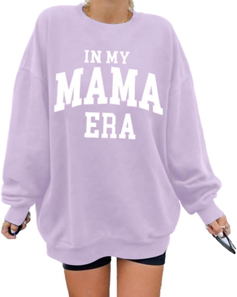 MYHALF Women Mama Sweatshirt, Special Oversized Sweatshirts, Comfortable Crewnec...