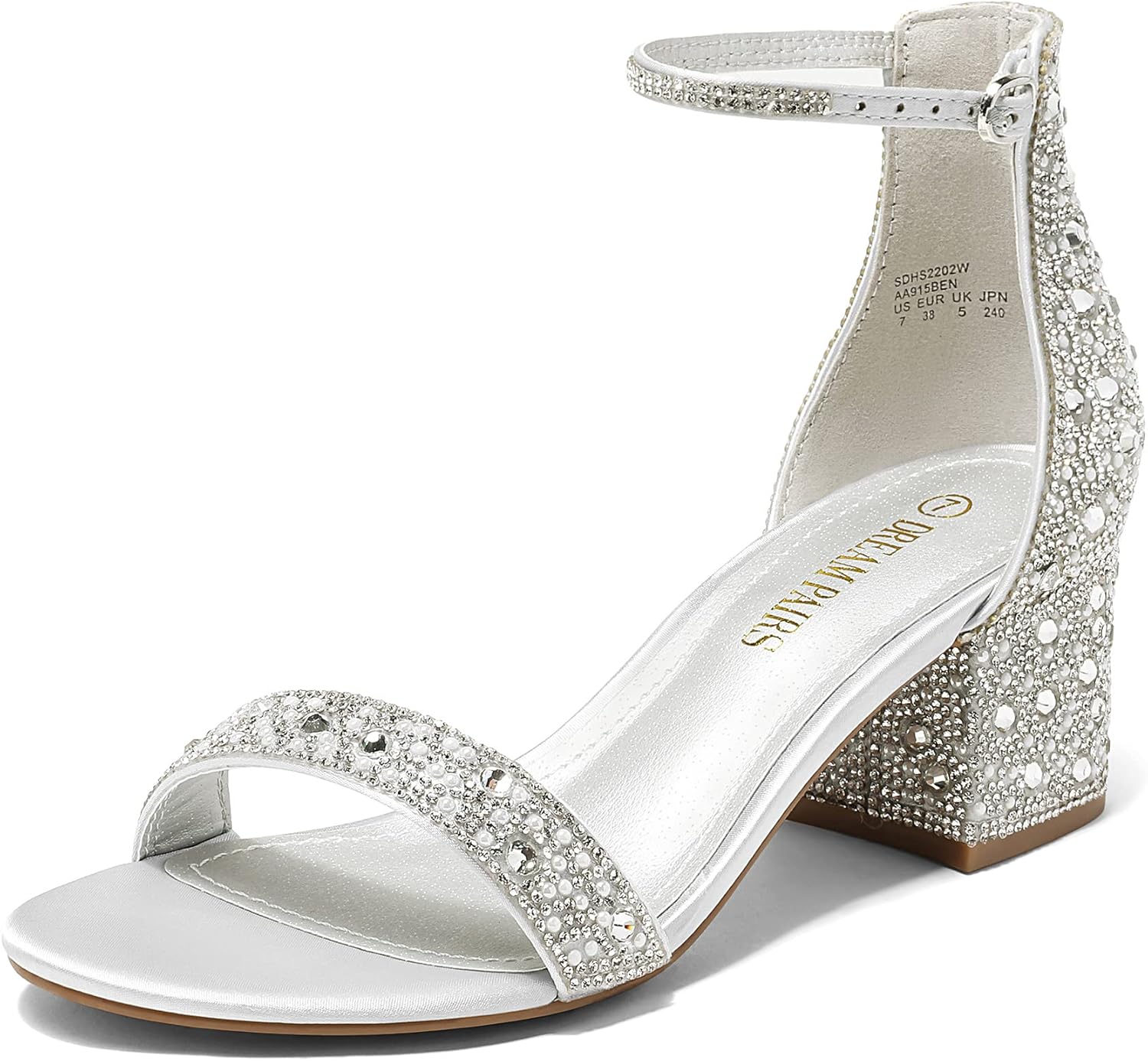 DREAM PAIRS Womens Low-Chunk Low Heel Pump Sandal, Special Heel Sandal for Comfo...