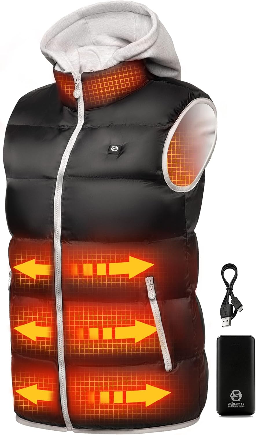 Foxelli Women's Heated Vest, Special Lightweight Heated Vest with Battery Pack,...