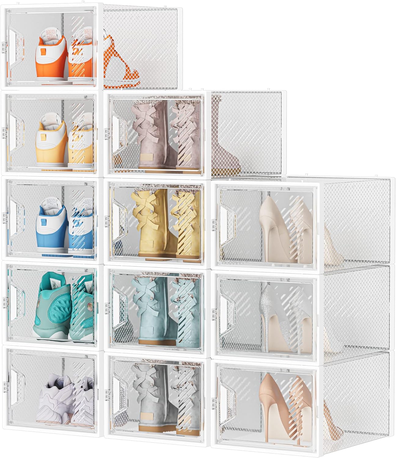 Shoe Storage, Special 12 Pack X-Large Shoe Organizer for Closet, Innovative Shoe...